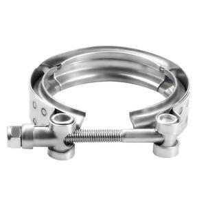 [미국배송] VEHIMATA 2.5V 밴드 클램프 플랜지 키트용 스테인리스강 배기 클램프 1PC(플랜지 없음)
