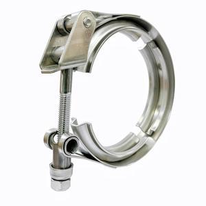 [미국배송] 엘리페센터 2.5인치 배기 V 밴드 클램프 T304 스테인리스 스틸(T-볼트 퀵 릴리스 래치 포함)( 플랜지 없음)
