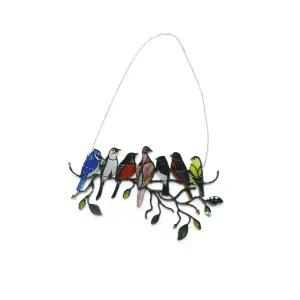 벽걸이 7마리 새장식