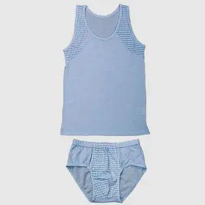 닥나무 셋트 한지 런닝 체크 원료의 한지 남아 (WFK8Z9D)