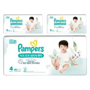 팸퍼스 25 저자극 컴포트 터치오브네이처 팬티형 유아기저귀 남여공용 4단계 144매
