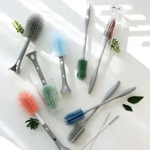 고품질 빨대솔 세척솔 젖병솔 브러쉬 파스텔 실리콘 병솔 (WFK6JTI)