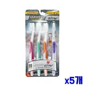 (SM)그립감 좋은 실버 미세모 칫솔 4p x5개 치아 위생 (WFK91LR)