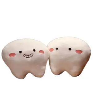 치과 소품 인테리어 이빨 소파 양치 귀여운인형 1쌍세트 치아 인형 쿠션