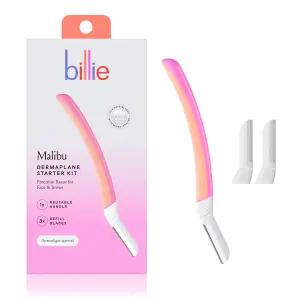 빌리 - 더마플레인 스타터 키트 재사용 가능한 손잡이 + 리필 블레이드 3개 수염 제거 완벽한 모양 눈썹