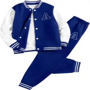 케이커너 보이즈 컬러 블록 버튼 다운 셔츠와 조거 팬츠 업 트레이닝복 세트 (사이즈 5-12T)