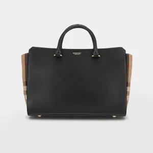 버버리 밴웰 하우스 체크 미디엄 토트백 80840221