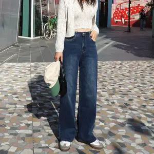 [나나진]겨을울청바지/신상/기모/본딩/가을/바이어스/여자/속밴딩/슬림/데님/옆트임/청바지/일자/빅사이즈/키작진/컷팅/2XL/3XL/와이드/배기/부츠컷/밴딩/청반바지/5부/3부/린넨/인견/아이스진/반바지