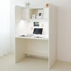 [아이디어스터디] 에디슨 와이드 1000 독서실책상 크림화이트