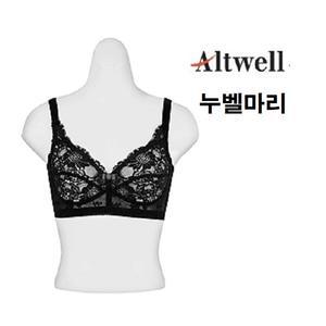 앨트웰 누벨마리 블랙브라 기능성 넓은컵받침 볼륨있는가슴선 넌와이어