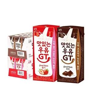[남양]남양 맛있는우유GT 초코 딸기 190ml 48팩