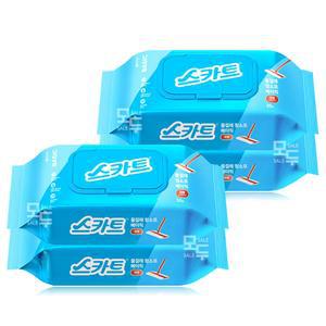 스카트 물걸레 청소포 베이직 대형 30매x4팩 /거실 현관청소