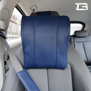 제트비 차량용 프리미엄 리얼가죽 헤드레스트 목쿠션 넥쿠션