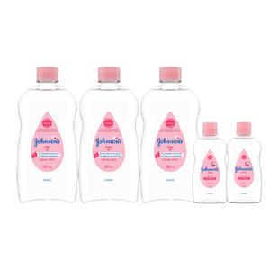 존슨즈 오일, 500ml, 3개 + 증정(베드타임 로션 100ml, 2개)