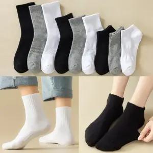 학생양말 10켤레 교복 무지 발목 중목 장목 검정 흰 양말