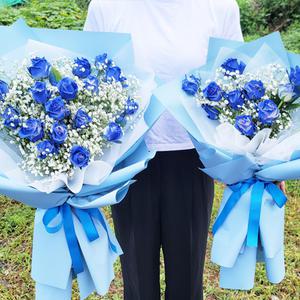 파란장미 꽃다발 생화 생일꽃 기념일선물 데일리꽃