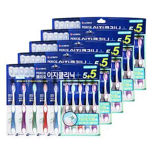 엘지 페리오 이지클리닉 어드밴스 칫솔 부드러운모 초극세모 10입 5개 양치