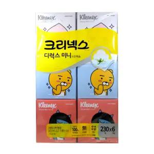 크리넥스 디럭스 미니 티슈 230매 6개입