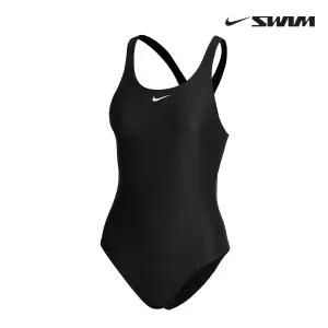 스윔 솔리드 패스트백 여성 원피스 실내 수영복 하이컷 NESS8370-001