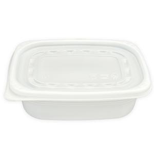 죽용기 일회용 사각 전자레인지 포장용기 중 100개 (뚜껑포함)