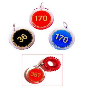 대명/아크릴 키고리 양면 번호/낱번호 x 1개/손목밴드 택/열쇠 걸이/번호표/사물함/옷장/숫자/헬스/사우나/락카키/락커룸