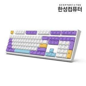 한성컴퓨터 GK787SE OfficeMaster 8K 기계식 키보드 뽀송 블루베리스무디 38g 저소음 적축