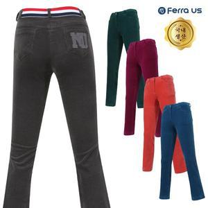 [페라어스] 국산 여성 스판 골덴 슬림부츠컷 골프 바지 APW4BU8292