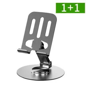 [1개+1개] 휴대폰 거치대 접이식 알루미늄 360도회전 탁상용 핸드폰거치대