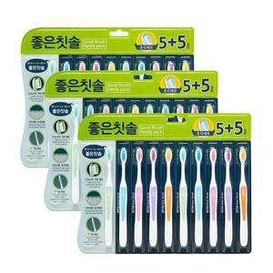 바른생활 좋은칫솔 초극세모 10입+10입+10입