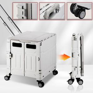 휴대용 접이식 핸드 카트 4바퀴 쇼핑카트 폴딩 박스 장바구니 캐리어