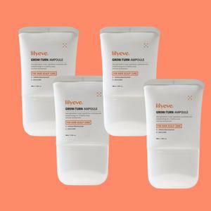 릴리이브 그로우턴 100ml 4개 여성 남성 탈모 두피영양제 잔머리 쿨링 진정 앰플