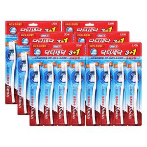 라이온 닥터세닥 슈퍼슬림 칫솔 초극세모 4개입 x 6개