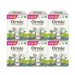 오닉 유기농 생리대 중형 14+4P X 6팩