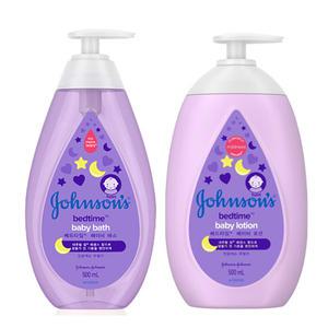 존슨즈 베이비 베드타임 바스 500ml + 로션 500ml 2종 세트