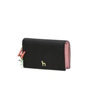 헤지스 액세서리 25FW 블랙 퍼피장식 소가죽 반지갑 HIWA5F617BK