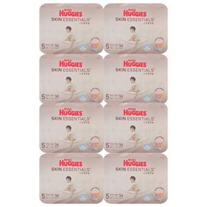 하기스 2025 스킨에센셜 팬티 5단계 (공용) 34매 8팩 (대용량)