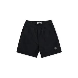 [스톤아일랜드] 남성 가먼트다이드 브러시드 수영복 블랙 반바지 K1S15B100B09 S0046 V0029