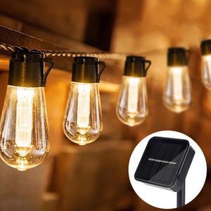 태양광램프 태양열 스트링 조명 야외 화환 크리스마스 LED 글로브 전구 요정 램프 캠핑 정원 파티 테라스 장식