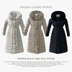 (주문폭주) Premium 헬렌 폭스퍼 덕다운 롱 패딩