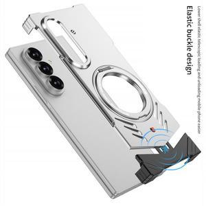 마그네틱 360 ° 삼성 갤럭시 Z 폴드 7 6 용 브래킷 금속 알루미늄 합금 전화 케이스 Magsafe 무선 충전 냉