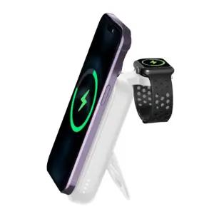 엑스트라 볼트 S19 보조배터리 각인 판촉물 인쇄 워치 충전 맥세이프 무선 화이트 1개