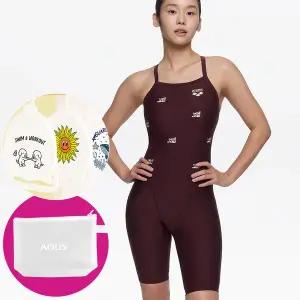 [아레나] 여성수영복 플러피프렌즈3 4부 반신 싱글크로스스트랩백 A5FL1CE09 WIN 가방 수모행거