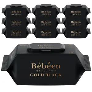 베베앙 아기 물티슈 82gsm 골드블랙 고평량 엠보싱 캡형 70매 10팩