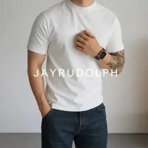제이루돌프 머슬핏 검정티 흰색 여름반팔 이너 셔츠 흰티 면티 헬스 크로스 운동 피트니스 기본 머슬 짐웨
