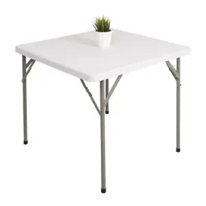 정사각 캠핑 접이식 피크닉 간이 보조 화이트 휴대용 테이블 사각 큐 야외 세트 서브