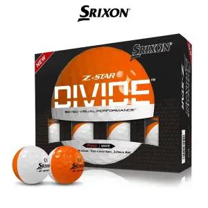 스릭슨 Z-STAR DIVIDE 제트스타 디바이드 골프볼 화이트/오렌지