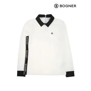 [아웃도어스/보그너]여성 골프 배색 티셔츠 WHITE