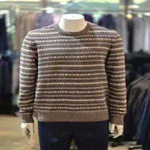 [인디안] 인디안 남성 노르딕 풀패턴 라운드 니트 MIUBR4W9391 56