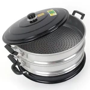 [골드스마일]대형찜솥 3단찜솥 찜기 가정용찜통 찜솥 40cm