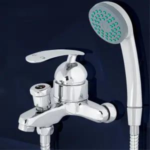 욕실 욕조 회전 레버 투홀 벽붙이 샤워기 수전 세트 벽부착 수도꼭지 교체용 벽면